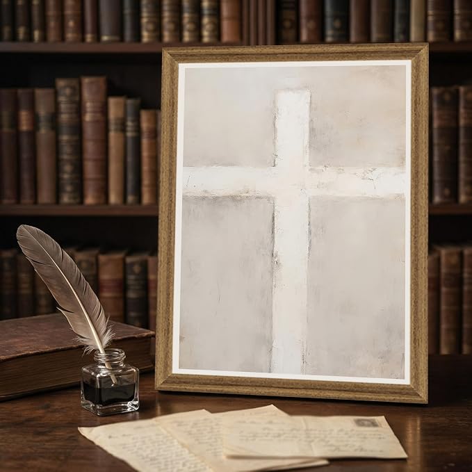 Fantasy Artists Christian Cross Wall Art – Reverent Symbol of Faith and Redemption, Sacred Religious Artwork for Church, Prayer Room & Faith-Centered Home,12W X 16H