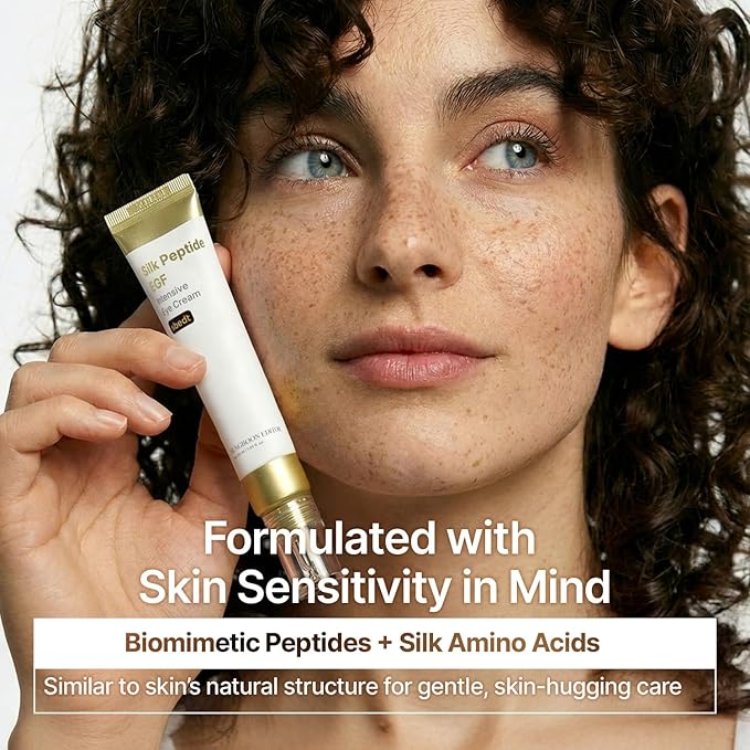 SUNGBOON EDITOR Silk Peptides EGF Intensive Eye Cream with Copper Peptides for Puffiness & Fine Lines | Patented Peptide Complex | Firm-looking & Hydration, Korean Skin Care 1.01 fl oz