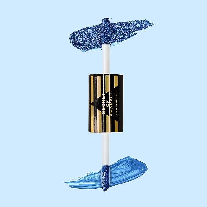 EBIN NEW YORK Secret of Pharaoh Glitter Duo Stick Sea Goddess | Dual-Ended Primer & Glitter Face Makeup Stick | Creamy Long-Lasting Shimmer Finish | Vegan & Cruelty-Free