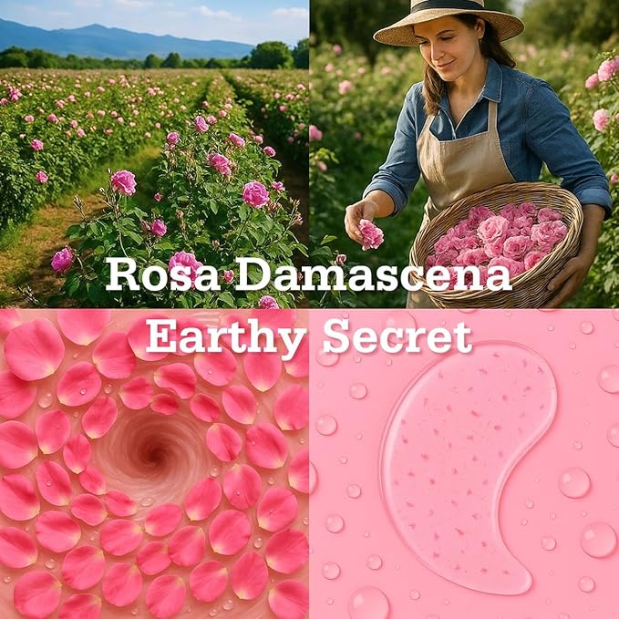 Rose Hydrogel Under Eye Patches for Dark Circles and Puffiness 28 Pairs 5 Minute Soothing Hydrating Eye Mask with Rose Extract Cooling Under Eye Pads Ophthalmologist Tested