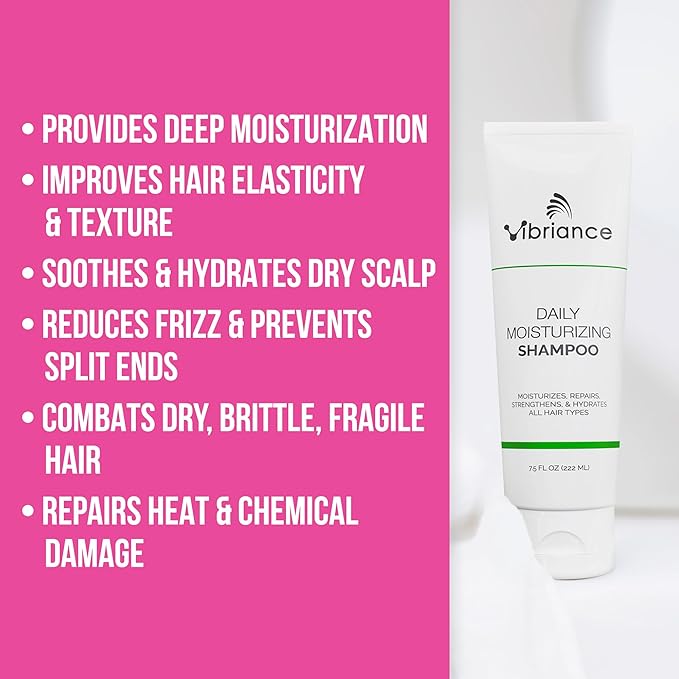 Vibriance Daily Moisturizing Shampoo - Strengthening Biotin for Aging Hair for Women and Men - Thinning Hair, Dry Scalp
