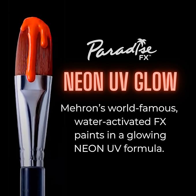 Mehron Makeup Paradise Makeup AQ Refill (.25 oz) (Super Nova – Neon Orange/Orange UV)