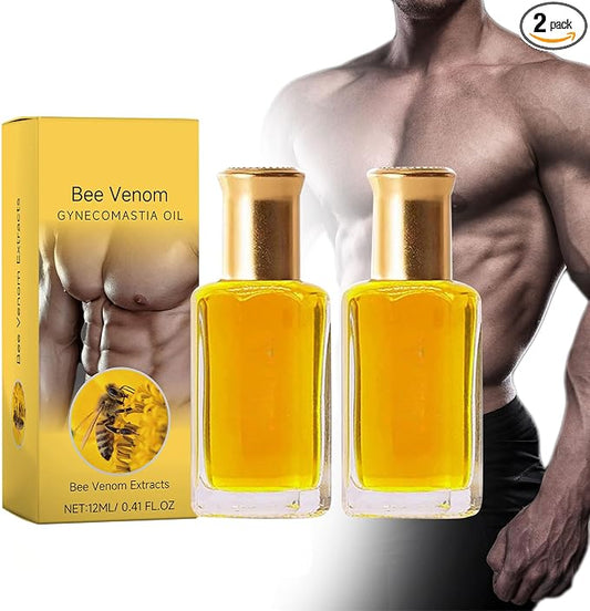 ThermoFirm Bee Venom Oil,Advanced Chest Muscles Bee Venom Oil,Natural Ingredients,Strengthen The Chest Muscles（2Pcs）