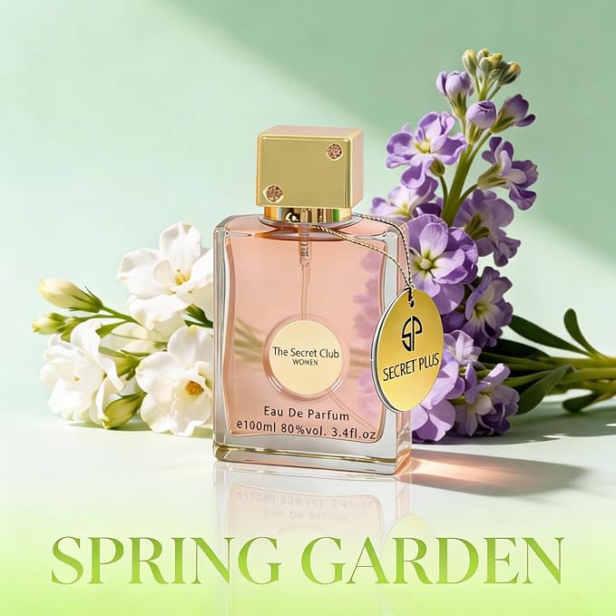 A CENTER The Secret Club Women's Cologne-Style Perfume | 100ml Floral Woody Eau de Parfum | Coconut Tuberose & Musk Scent Gift for Her