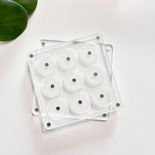 New Empty Acrylic DIY Your Own Magnetic Eyeshadow Palette All Transparent Elegant Eye Shadow Makeup Palette Make-up mixing palettes sold empty 26mm*9 holes