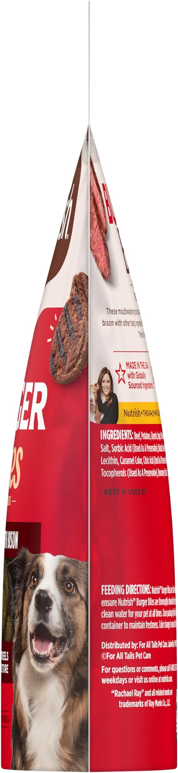 Nutrish Burger Bites Dog Treats, Beef Recipe, 5 oz. Pouch (Rachael Ray)