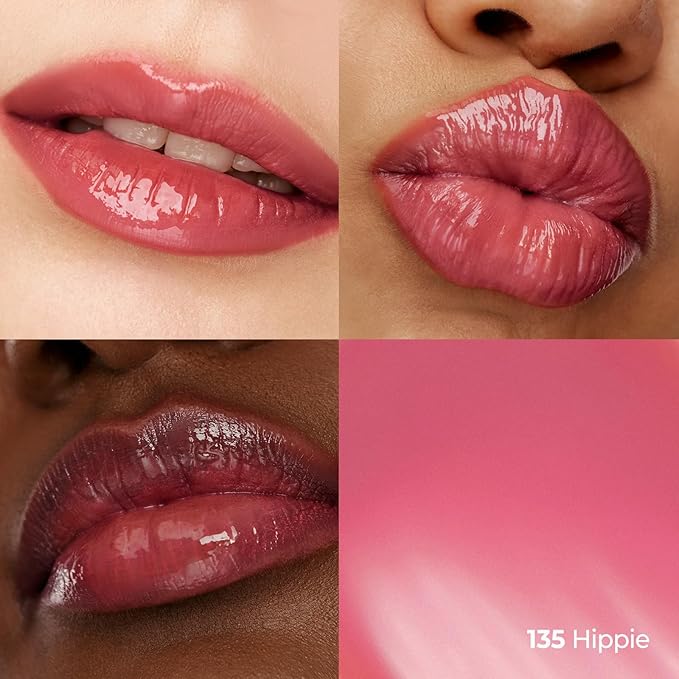 Laka Fruity Glam Tint, 4.5g/0.15oz, Glowing Lip Stain with Wide Color Spectrum, Hydrating & Lightweight Texture, Buildable Color, Non-Sticky, Vegan, K-Beauty (#135 Hippie)