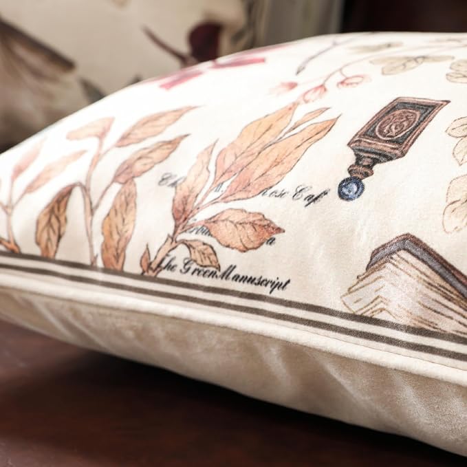 Designer French Velvet Throw Pillow Cover,Set of 2,20"x12"-Xipeia | Pillow Cover,Concealed Zipper Design,Dragonfly Pattern,Sofas,Bedroom,Living Room,Lounge Chairs,All Season Home Decor