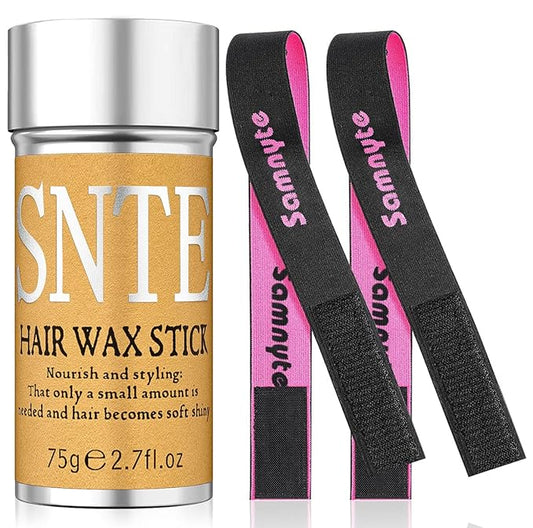 Hair Wax Stick for Wig, Wig Band for Wig Glue Lace Glue - Smooth Flyaways, Sleek Ponytails, Buns, Updos, Baby Hairs, Edge Control