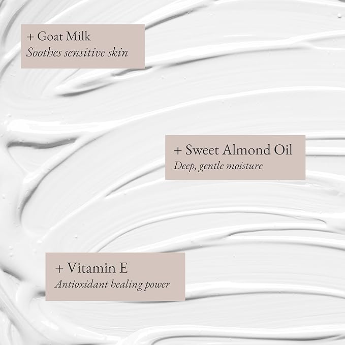 Goat Milk Lotion for Dry, Sensitive Skin – Natural Body Moisturizer for Face, Hands & Body – Hydrating Non-Greasy Cream – Handmade in USA with Clean Ingredients (16oz, French Lavender)