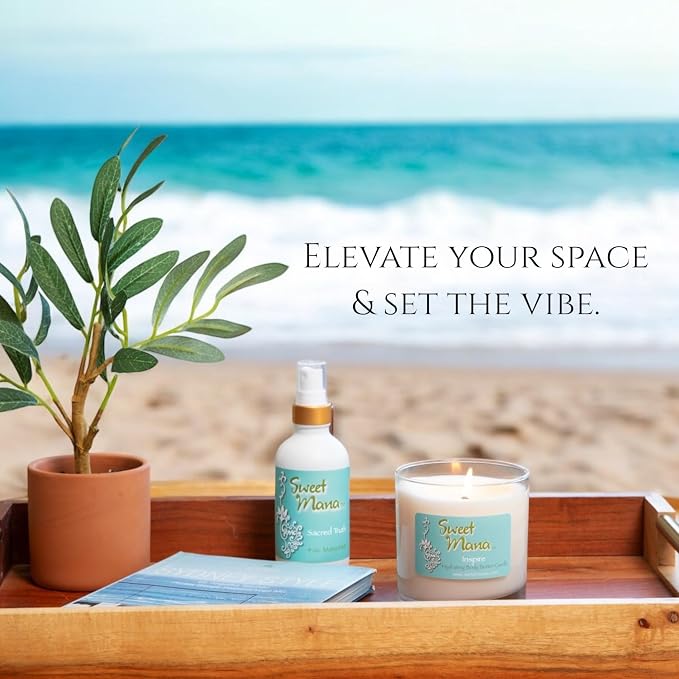 Happiness Lotion Candle | Gardenia, Pineapple & Coconut Water | Luxury Soy Candle | Aromatherapy Massage Candle | Ultra Moisturing Body Butter | Hand Poured in USA | 9 oz. | Sweet Mana