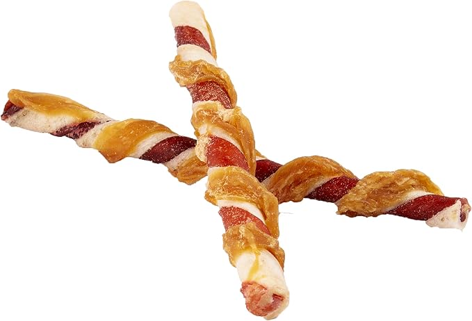 Good 'N' Fun Triple Flavor Twist Rawhide Treats For Dogs, 70 count (12 pack) | Premium Chicken, Pork and Beef Hide Chew, Supports Dental Health and Mental Stimulation, For Adult Dogs