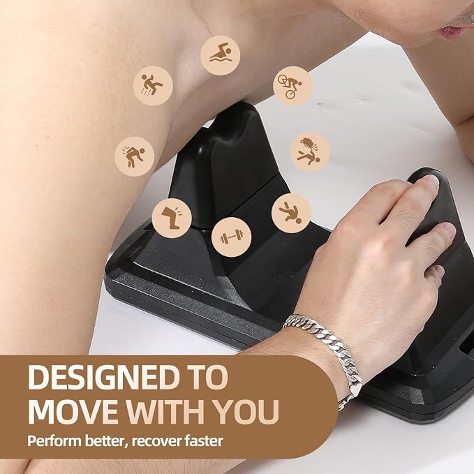 Psoas Release Tool - 3-in-1 Massage Tool - Psoas Muscle Release Tool Flexor, Back, Glute, Iliacus, and Neck Pain Trigger Point and Myofascial Release Tool - Night Black [Patent Pending]