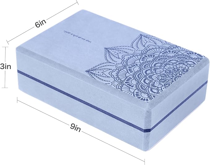 nuveti Yoga Blocks Set of 2, High Density Yoga Brick Foam Blocks to Improve Strength, Flexibility and Balance Brick Foam Blocks