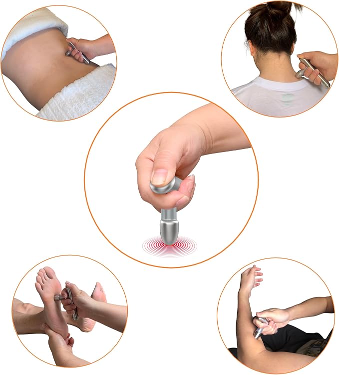 LittleMum T-Bar Massage Tool - Myofascial & Foot Reflexology Massager, Stainless Steel, Heavy Duty