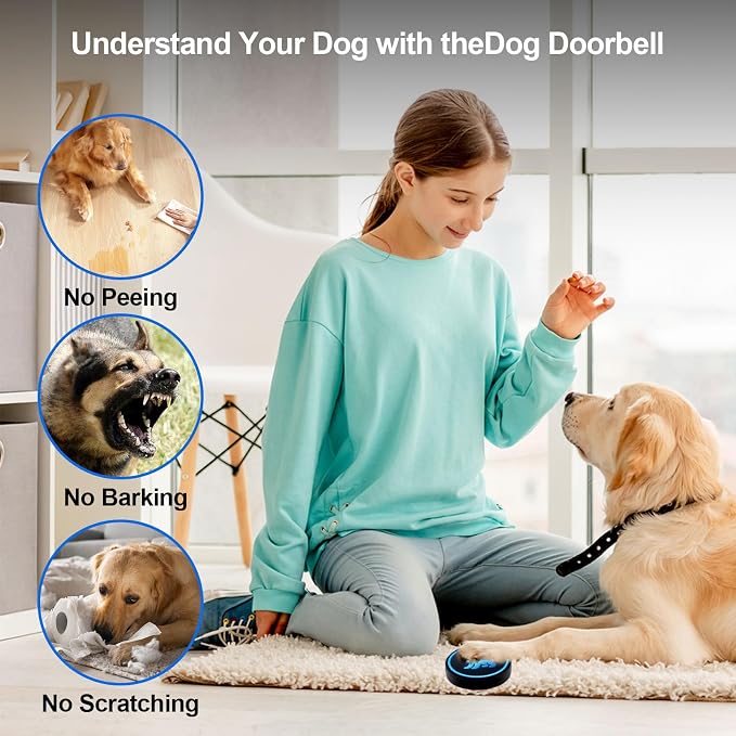 Dog Door Bell (2026 Wireless Receiver with Numeric Display) for Potty Training, Wireless Dog Doorbells to Go Outside, 1000 Feet Long Range, IP65 Waterproof, 60 Melodies & Adjustable Volume (2 Buttons)