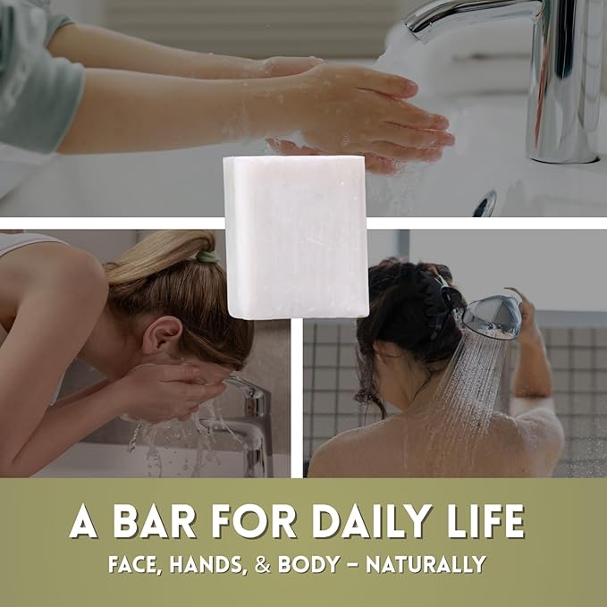Amish Farms NatureClean Fragrance Free Bar Soap 5 oz Bars (5 Pack) with Bentonite Clay, Coconut Oil and Shea Butter, for Women, Men, Moisturizing for Sensitive Skin, Body, Face, Hand, Made in the USA