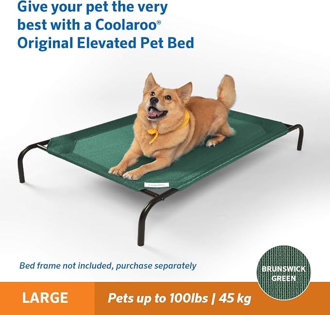 Coolaroo Original Pet Bed Replacement Cover - Brunswick Green - Large (43.5" x 31.5") (Pack of 3)