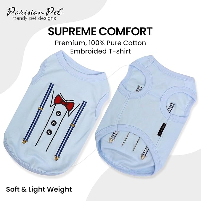 Parisian Pet Suspender T-Shirt, M