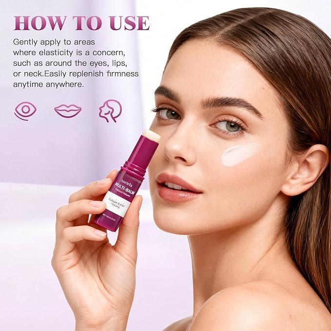 Auriela Calcium Volume Multi Balm,Calcium Multi Balm Stick,Anti Wrinkle,Anti-Aging,Long-Lasting Hydrating, Firming Skin, for Face, Eyes, Lips & Neck (Pack of 4)