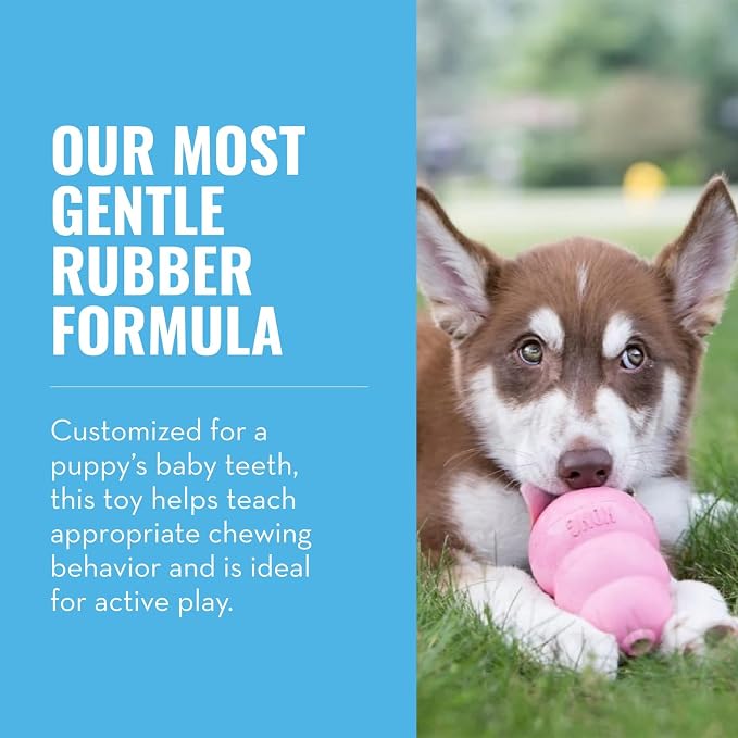 KONG Puppy, Natural Rubber Teething Chew Toy, for XS Puppies, Pink