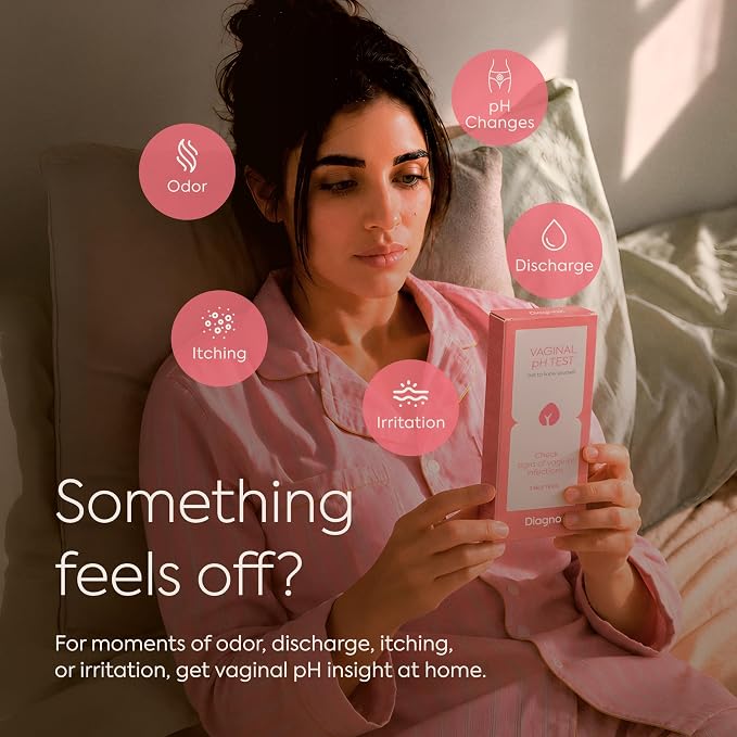 Vaginal pH Test Kit for Women - At Home BV & Yeast Infection Kit - 3 Tests | Individually Wrapped