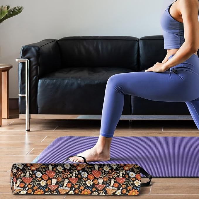 Yoga Mat Bag with Adjustable Shoulder Strap and Handle Zipper, 30in Wide x 6.3in Diameter for Yoga Mat Storage