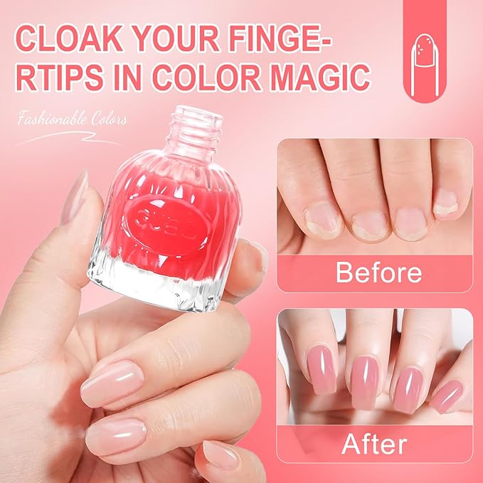 Major Dijit Quick Air Dry Nail Polish Light Coral Regular Nail Polish Non UV Gel Hema 0.34 fl oz.