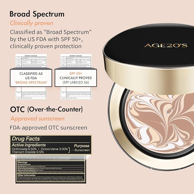 AGE20'S Signature Essence Pact SPF 50+ | Pack of 1 | 29 Caramel | Cream Foundation, Dewy Finish, Natural Coverage | Korean Cushion Foundation