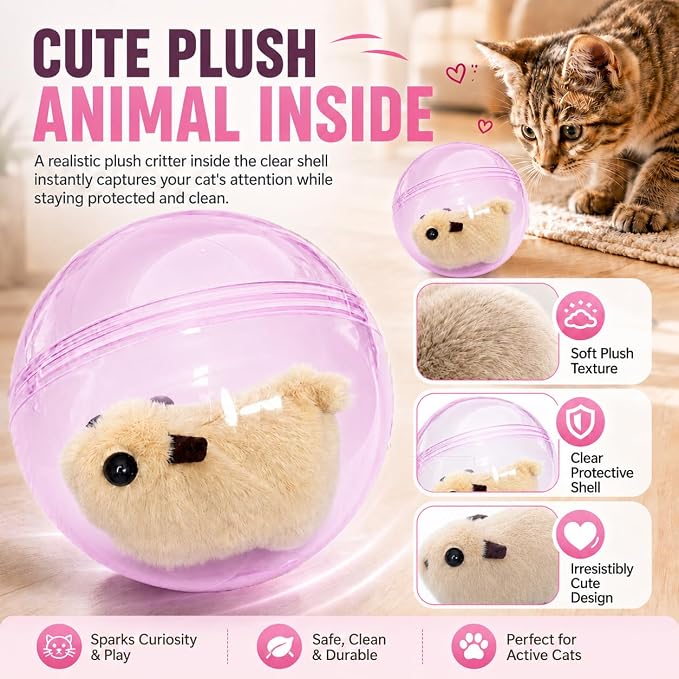 Self Rolling Interactive Cat Ball Smart Cat Ball Toy