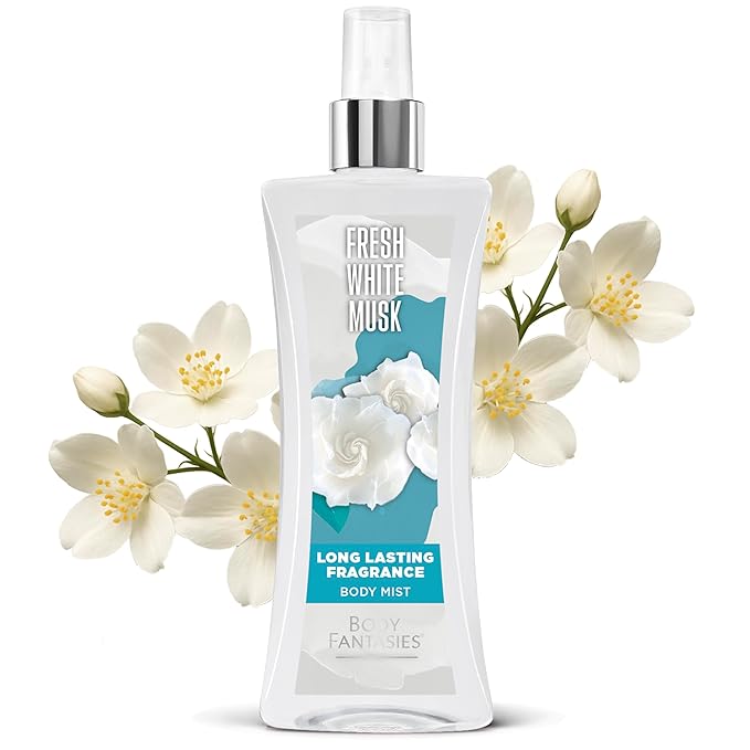 Body Fantasies Signature Fragrance Body Spray, Fresh White Musk, 8 Fluid Ounce