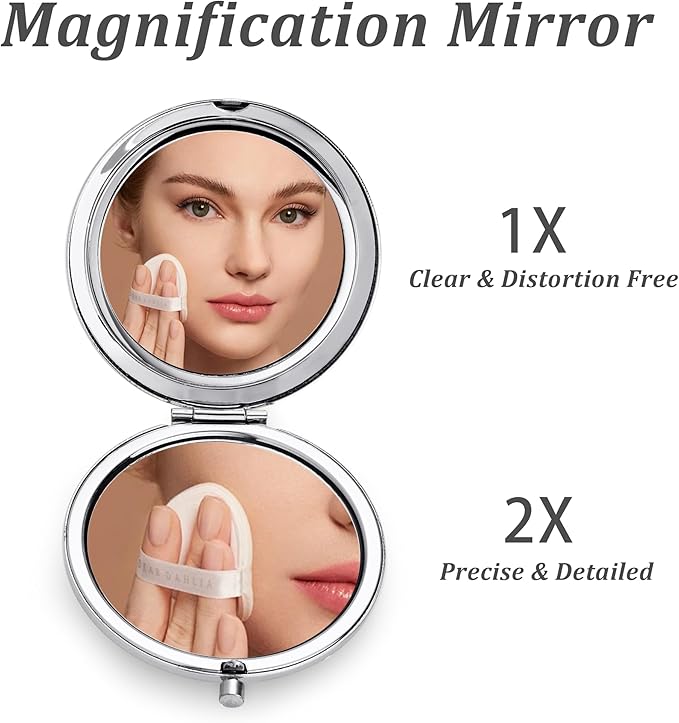 Aunt Gifts from Niece Nephew, Personalized Gifts for Aunt, Custom Compact Mirror, Goodie Bag & Basket Stuffers for Valentines Day, Mothers Day, Birthday, Wedding