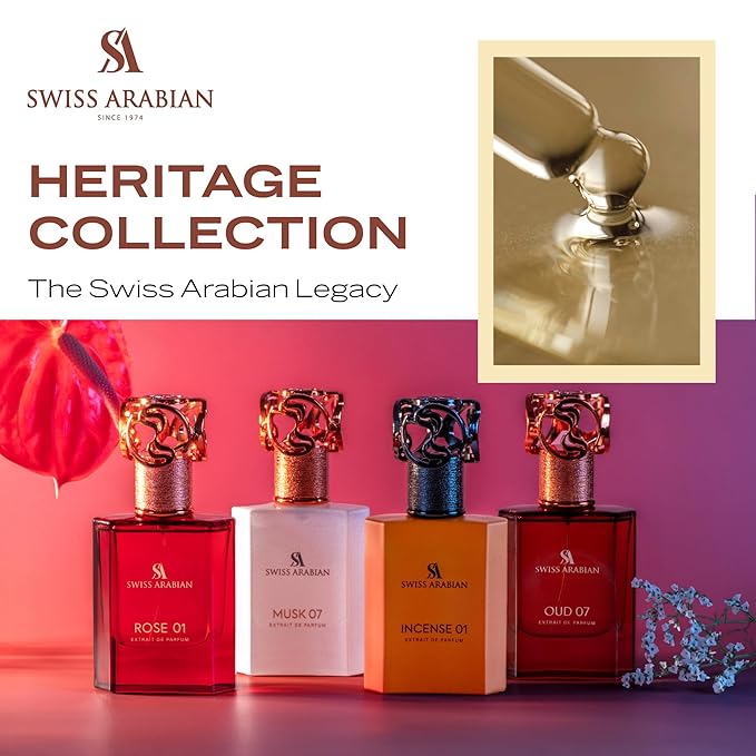 Swiss Arabian Tobacco 01 - Arabian Perfume for Men and Women - Extrait de Parfum - Long Lasting Perfume - Unisex Fragrance - Travel Size - 1.7 oz