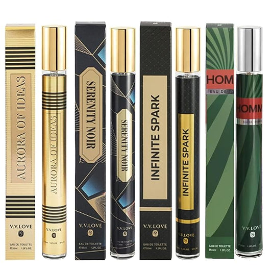 MZANK 4 Pack Cologne for Men(4x35ml),Perfume for Him,Valentines Day Gifts,Gifts for Husband,Gifts for Him,Eau de Toilette,Stocking Stuffers for Men,Travel Size Perfume,Natural Spray Long Lasting Gift