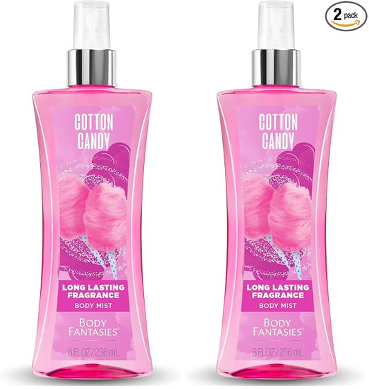 Body Fantasies Signature Fragrance Body Spray, Cotton Candy, 8 Fluid Ounce (Pack of 2)