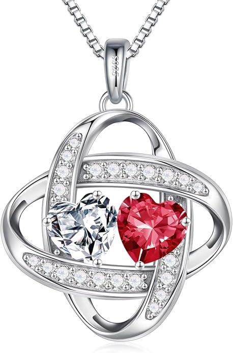 Iefil Valentines Day Gifts for Her - 925 Sterling Silver Love Knot Necklace, Anniversary Birthday Jewelry Gifts for Wife Girlfriend Mom