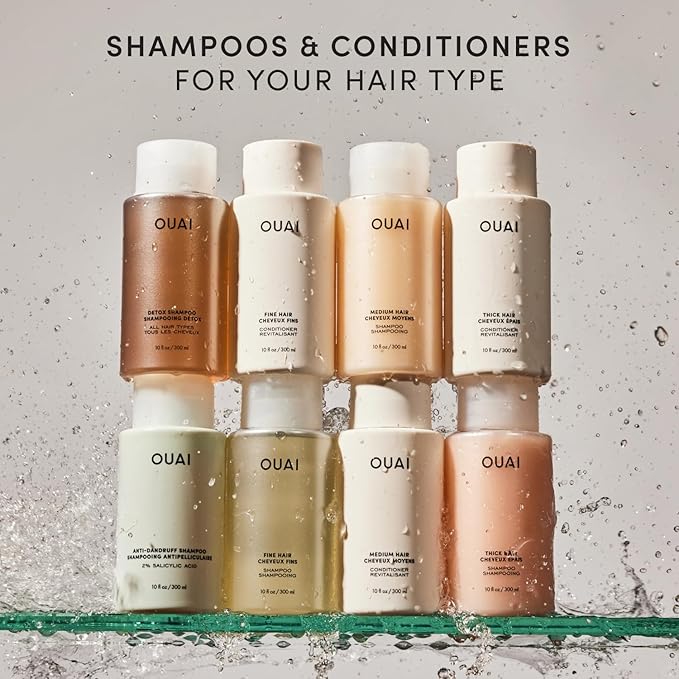 OUAI Fine Hair Conditioner - Volumizing Conditioner for Fine Hair Made with Keratin, Biotin and Chia Seed Oil - Adds Softness, Bounce and Volume - Free from Parabens, Sulfates, and Phthalates (10 Oz)