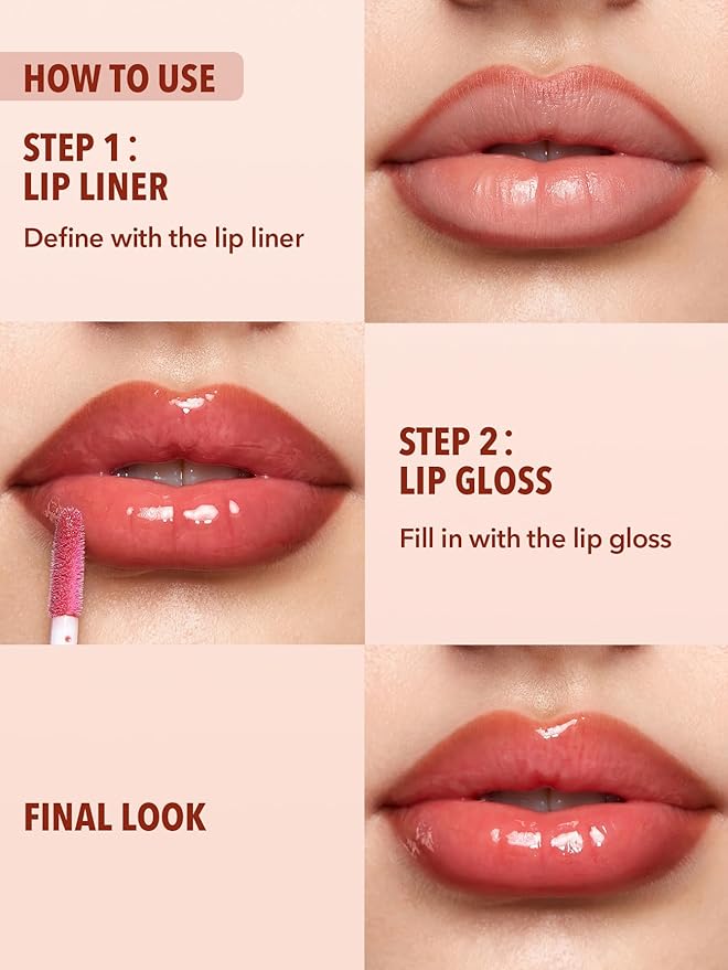SHEGLAM 2-In-1 Lip Rules Liner & Gloss Pen Long Lasting Plumping Perfect Lip Combo Makeup Set-Golden Rule