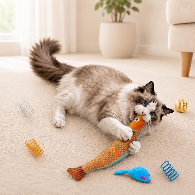 Cat Toys for Indoor Cats, 44 Pack Interactive Cat Toy Set for Kitten