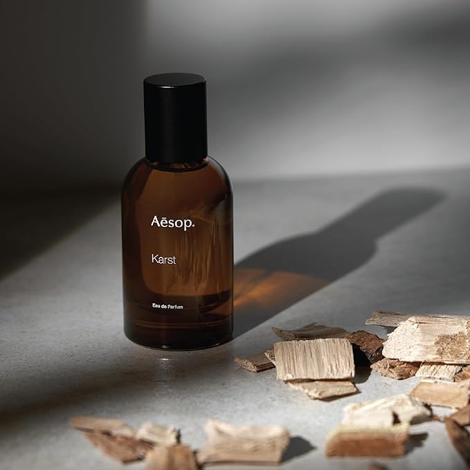 Aesop Karst Eau de Parfum | Juniper, Vetiver, and Sandalwood Scent | Fresh, Herbaceous, and Marine Aroma | Unisex | 1.6 fl oz