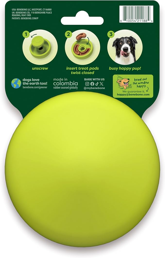 Benebone Tongue Twister, Long-Lasting Interactive Dog Treat Toy to Keep Them Busy, Dog Enrichment Toy for Medium and Large Dogs