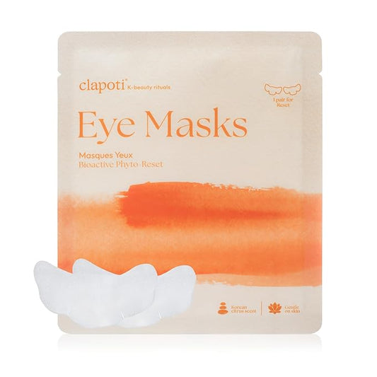 Korean Cooling Eye Patches – 10-Minute Depuff & Dark Circle Refresh – Semi-Gel Bamboo Fiber Under Eye Masks with Peptides & Ginkgo – Hydrating Eye Treatment – 1 Pair – Yuka Excellent
