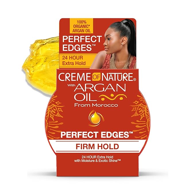 Creme of Nature with Argan Oil from Morocco Perfect Edges, 24 Hour Extra Hold with Moisture & Exotic Shine, 2.25 Ounce (Pack of 2)