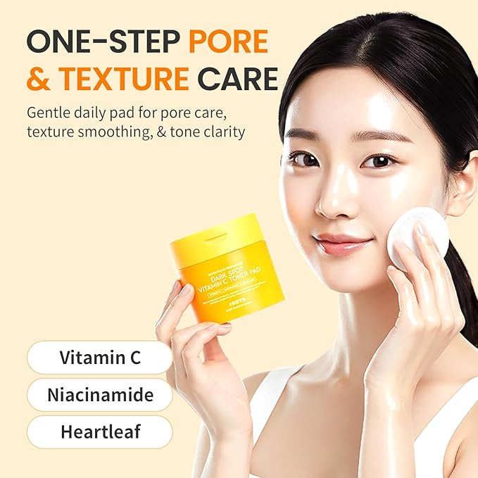 Boosting Toner Pads for Face Oily Skin Korean, #OOTD Vitamin C Niacinamide Heartleaf Hydrating Calming Redness, Vitamin C Toner Pad 70Pads 4.05oz 120ml