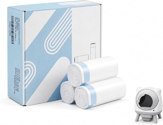 WARCAT 25x15in Drawstring Litter Liners 45ct for Auto Boxes | Leakproof drawstring liners. 3 rolls/45 total. Odor-blocking, heavy-duty. Fits auto boxes.