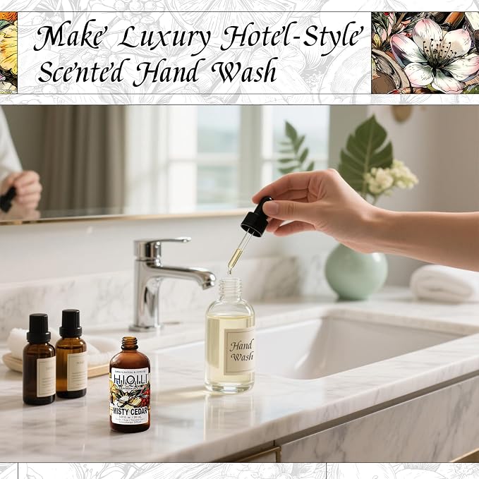 HIQILI Misty Cedar Fragrance Oil for Diffuser, Candle & Soap Making | Fresh Woody Hotel Scent For DIY Crafts, Ideal For Diffuser, Candles & Hand Wash Creation - 150mL / 5.07 Fl Oz