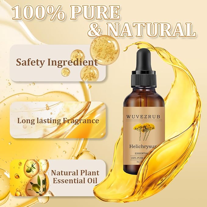 Helichrysum Essential Oil 30ML - 100% Pure and Natural Oils for Aromatherapy Diffuser - 1 Fl Oz/Helichrysum