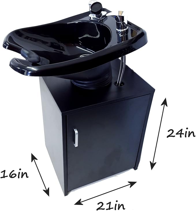 Beauty Salon Backwash Shampoo Bowl Salon Sink with Shampoo Cabinet TLC-13C-T-BC38-216
