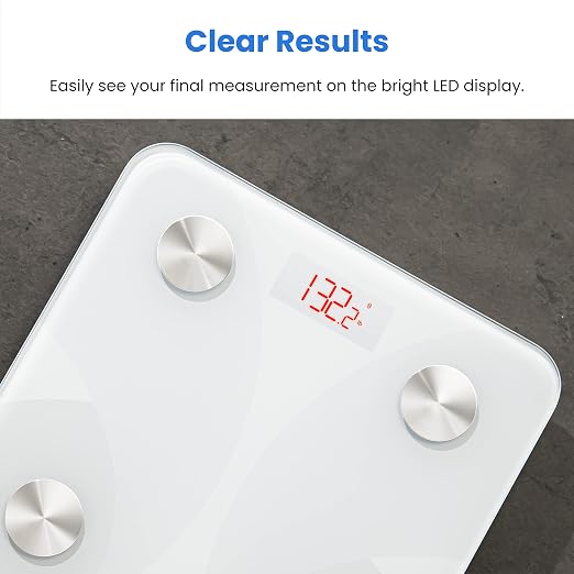 Etekcity Scale for Body Weight, Smart Digital Bathroom Weighing Scales with Body Fat and Water Weight for People, Bluetooth BMI Electronic Body Analyzer Machine, 400lb