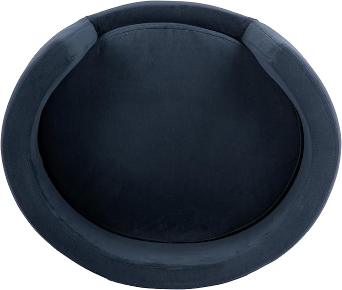 HomePop Curved Upholstered Pet Bed - Blue Velvet
